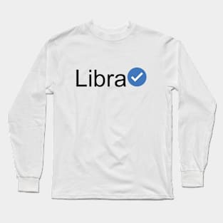 Verified Libra (Black Text) Long Sleeve T-Shirt